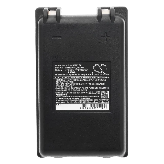 Акумулаторна батерия CAMERON SINO CS-ALK707BL за дистанционни управления за кран AUTEC FUA10 UTX97, Ni-MH, 7.2 V, 2000 mAh