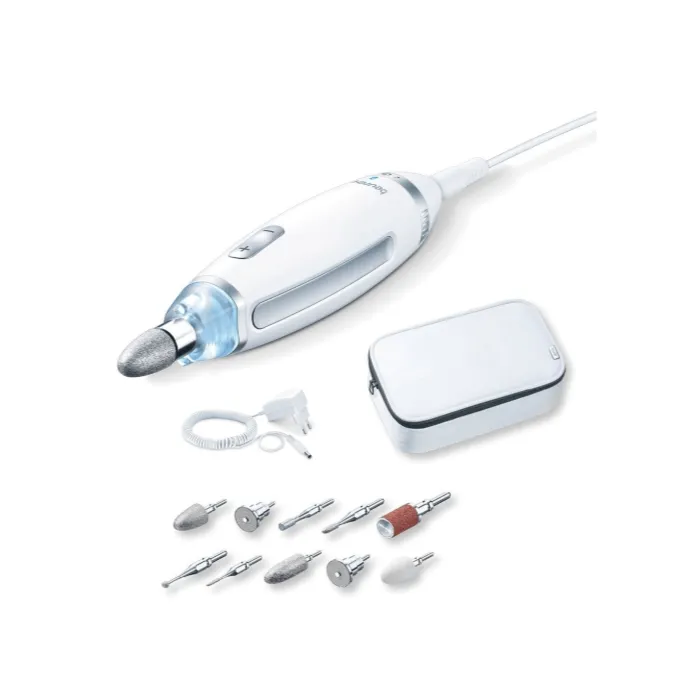 Beurer MP 62 Manicure / pedicure set ; 10 attachments; adjustable speed; left/right rotation; LED li