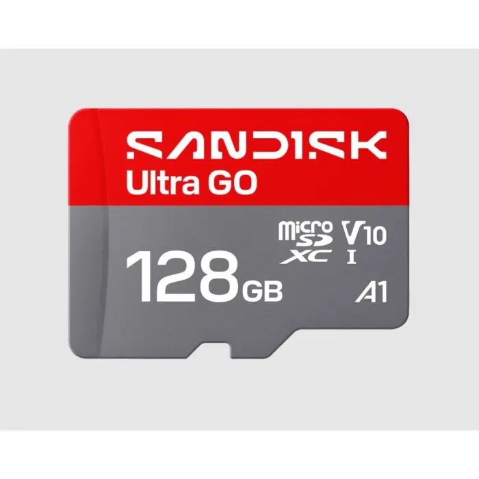 Карта памет SANDISK Ultra GO microSDXC, 128GB, A1, UHS-I, скорост на трансфер до 190MB/s