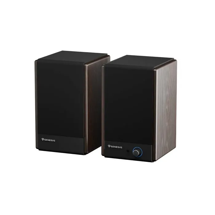 Компютърни тонколони GENESIS Arsen 402, 2.0, 60 W, Bluetooth 5.3, 3.5 мм аудио жак, кафяви