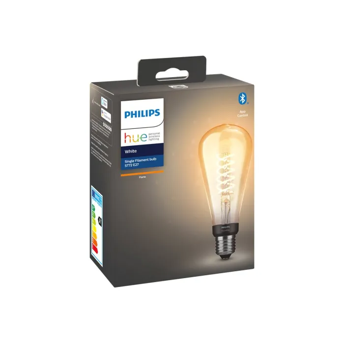 Philips Hue White Edison - LED filament light bulb - shape: ST72 - E27 - 7 W (equivalent 40 W) - class G - warm white light - 2100 K