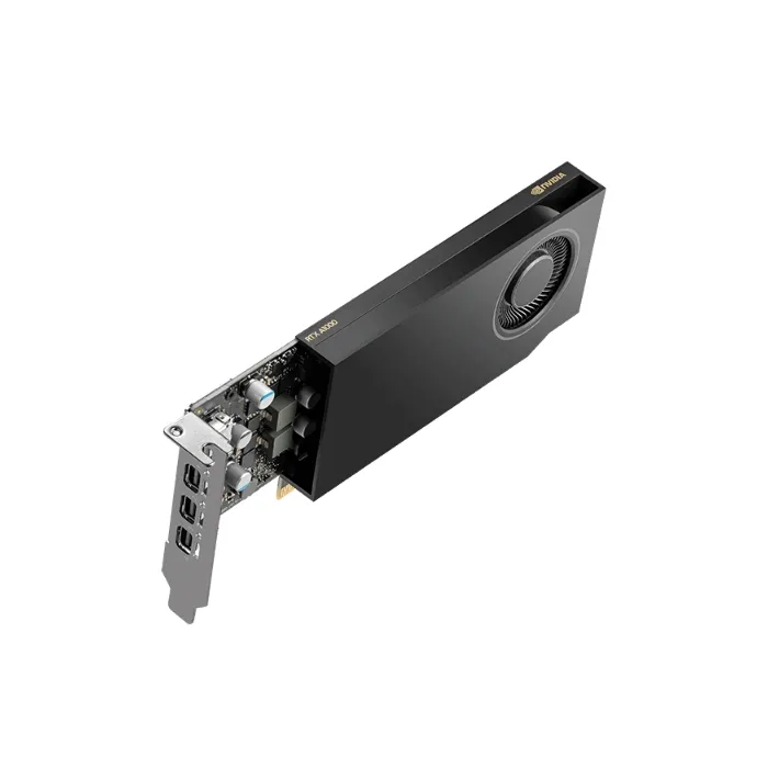 PNY NVIDIA RTX A1000 8GB GDDR6 (VCNRTXA1000-PB) професионална видео карта, PCIe 4.0 x8, 4× Mini DisplayPort 1.4a, 50W