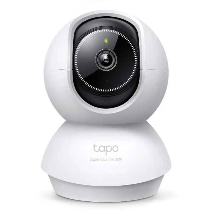 Вътрешна Wi‑Fi IP камера TP-LINK Tapo C230, 3K 5MP, панорамно покритие 360°, AI разпознаване, нощно виждане до 12 m, двупосочна комуникация, microSD до 512 GB