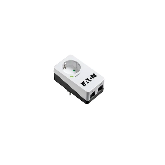 Адаптер за защита от пренапрежение EATON PB1TD, 1 контакт Schuko, RJ11 за телефонна и широколентова връзка, 16 A, 4 kW, 220–250 V