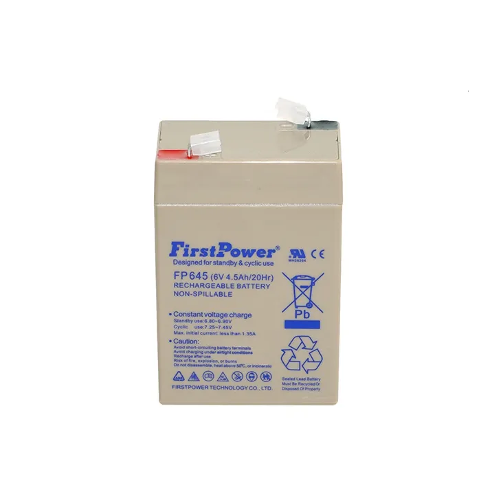Акумулаторна оловно-киселинна батерия за UPS EATON FirstPower FP645, 6 V, 4,5 Ah, презареждаема, 70 x 47 x 102 mm