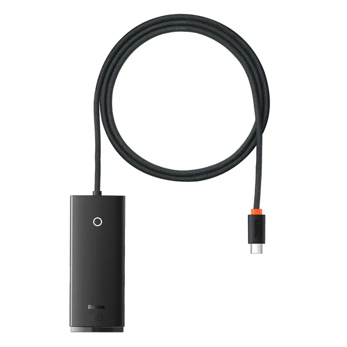 Baseus Lite Series USB-C хъб 4x USB 3.0, 1 м, черен