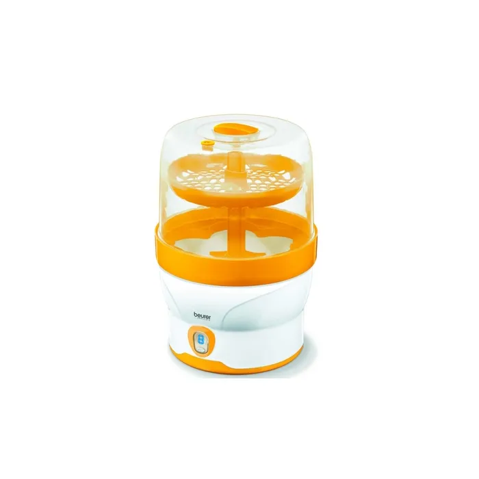 Beurer BY 76 steam steriliser; Disinfects up to 6 bottles and accessories in 7 minutes; LED display,