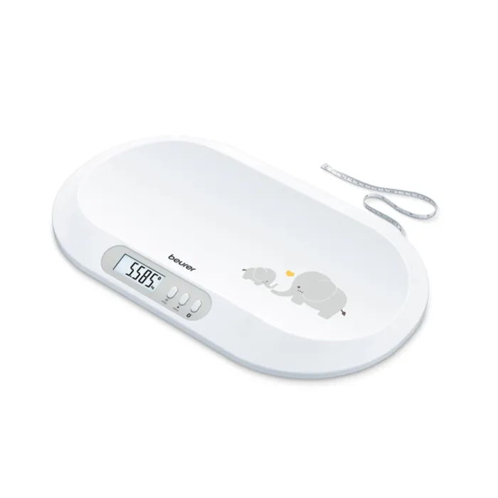 Beurer BY 90 baby scale, Data transfer via Bluetooth®, Automatic and manual hold function,Curved wei