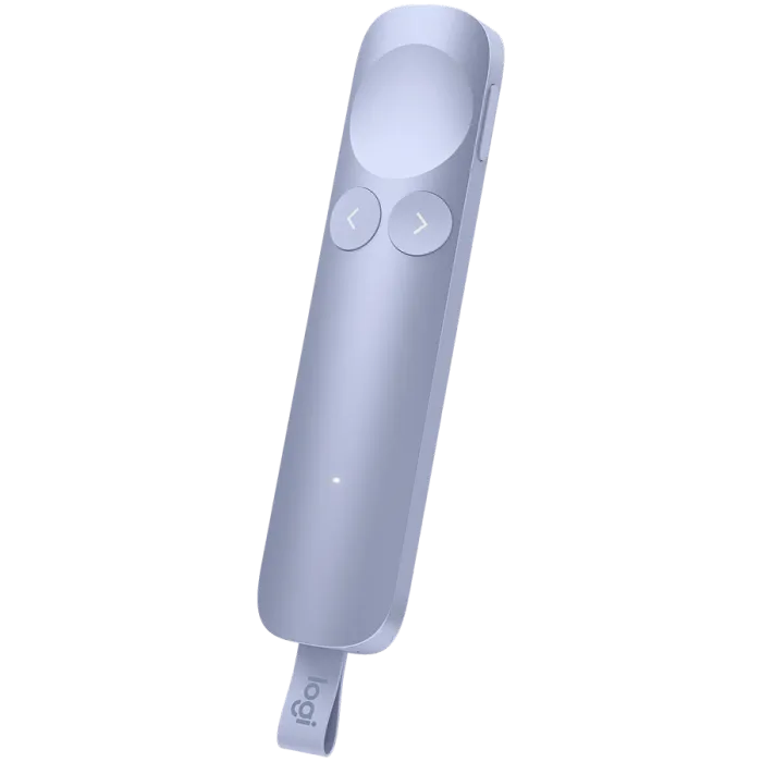 Безжичен презентатор Logitech Spotlight 2 Light Lilac, Bluetooth, Logi Bolt USB-C и хаптична обратна връзка