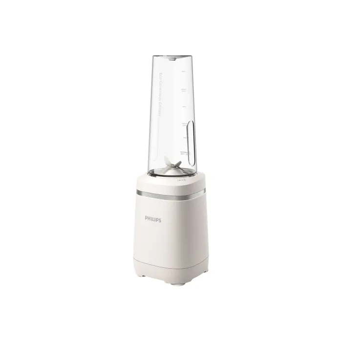 Блендер PHILIPS Eco Conscious Edition 5000 Series, ProBlend, 350 W, съд 0,6 l, Tritan Renew, без BPA, разглобяем нож, подходящи за съдомиялна машина части