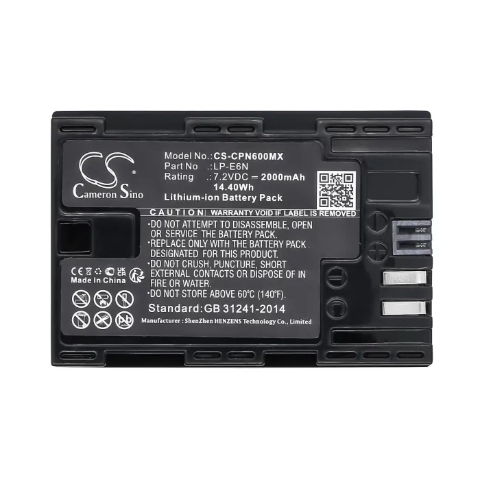 Батерия за фотоапарат CANON EOS 5D, EOS 60D LiIon 7.2V 2000mAh  Cameron Sino
