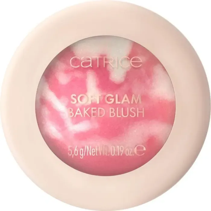 Catrice Soft Glam Baked Blush, печен руж-хайлайтър с озаряващ ефект, нюанс 050 Cheek Lover, 5.6 g