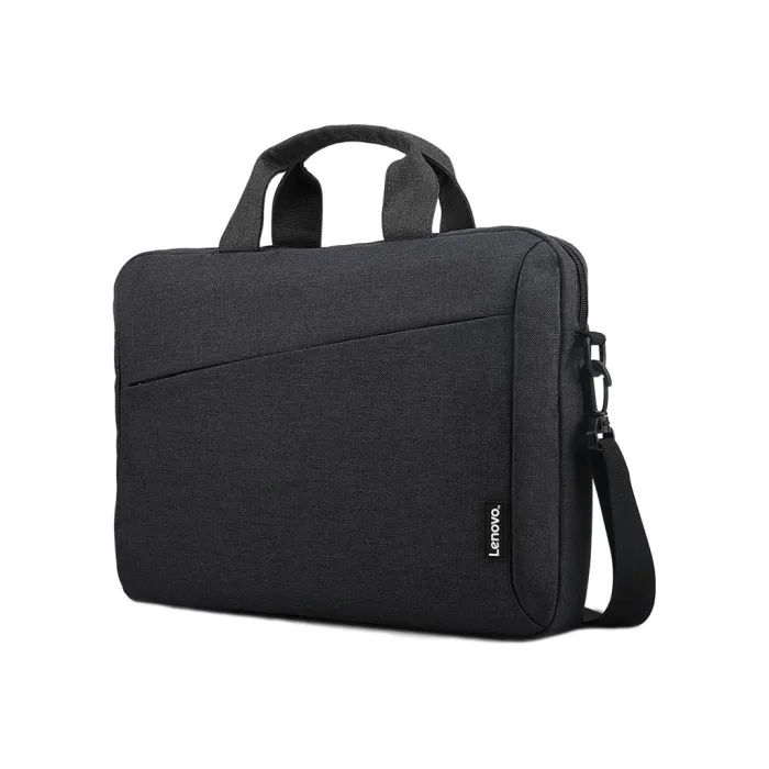 Чанта за лаптоп LENOVO T210, до 15.6 инча, черна, подплатено отделение, преден джоб с цип, регулируема презрамка, ремък за куфар, водоотблъскваща материя