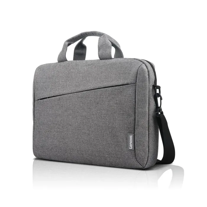 Чанта за лаптоп Lenovo T210, top-loader, до 15.6 инча, водоустойчива полиестерна материя, подплатено отделение, дръжка и лента за багаж, сива