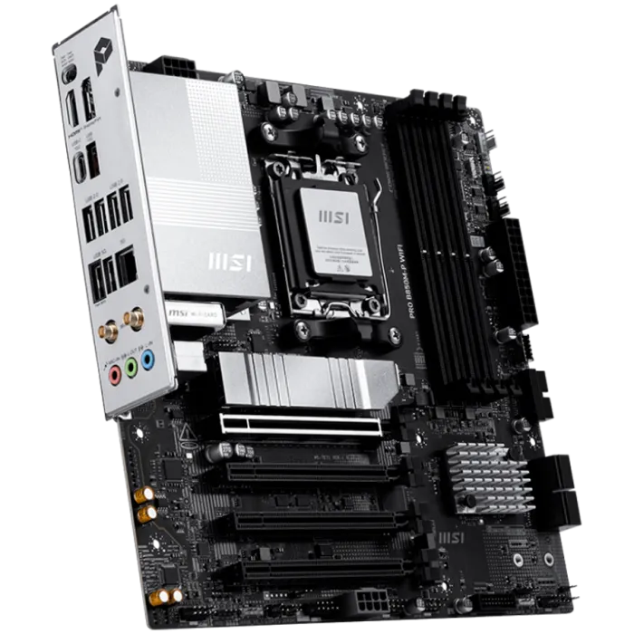 Дънна платка MSI PRO B850M-P WIFI, AM5, DDR5, PCIe 5.0, Wi-Fi 7, 5G LAN