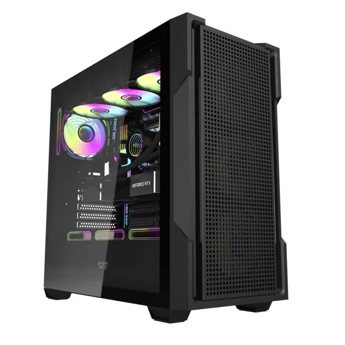darkFlash DS900 Mesh Black – ATX кутия за компютър, 4×120 мм A-RGB вентилатора