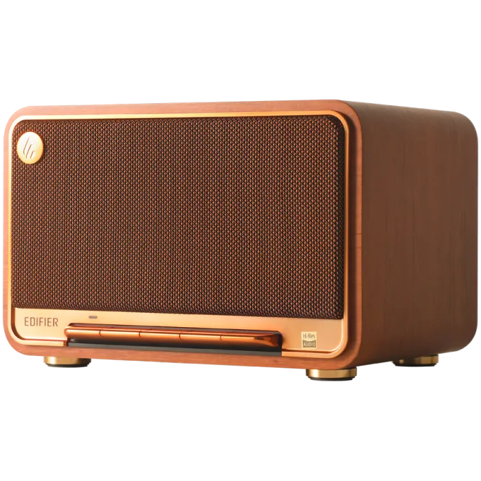 Тонколона Edifier D32 2.1 Speaker, BT V5.3, Wi-Fi, AUX, USB-C, 1x 4-inch Midrange Driver, 2x 1-inch Tweeters, 60W (RMS), Brown