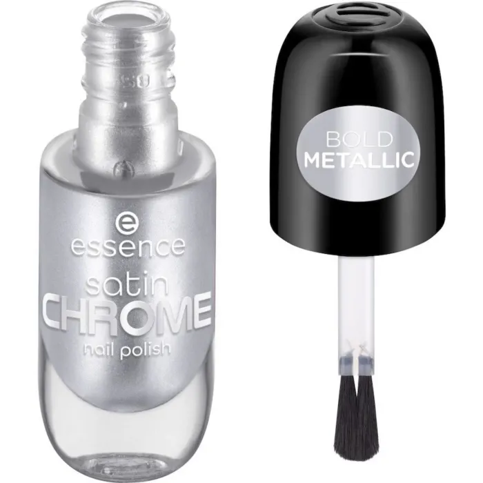 Essence лак за нокти Satin Chrome, сатенен финиш, нюанс 04 SteelGPT, 8 мл