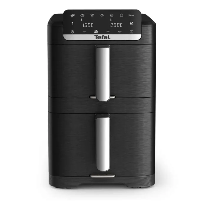 Фритюрник с горещ въздух Tefal Easy Fry Crispy Stack Genius EY7568E0, 10 л, 2 кошници, 6 програми + ръчен режим