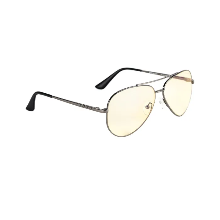 Геймърски очила GUNNAR Maverick Gunmetal Liquet, Сребрист