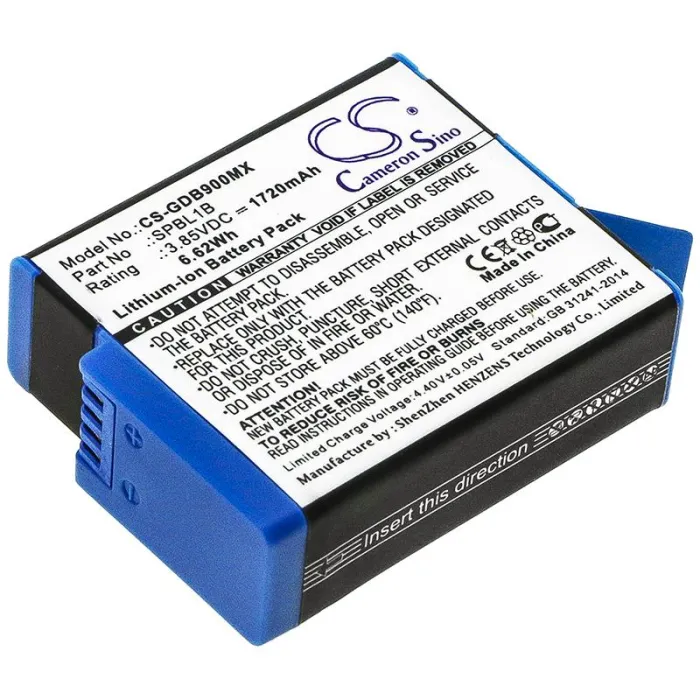 Батерия за камера GO PRO Hero 9; HERO 10; Hero 11; Hero 12  AHDBT-901  3,85V 1720mAh   LIIon Cameron Sino
