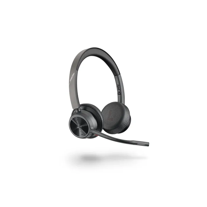 Безжични стерео слушалки HP Poly Voyager 4320, on-ear, Bluetooth, USB-A адаптер BT700, сертифицирани за Microsoft Teams, обхват до 50 m, до 47 часа музика