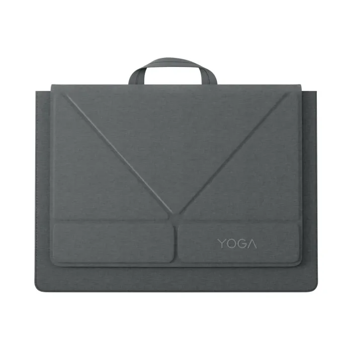 Калъф за лаптоп Lenovo Yoga 14inch Versa Sleeve Luna Grey, за лаптопи до 14", стойка при разгъване, режим лаптоп или таблет, отделение за аксесоари, дръжка за пренасяне