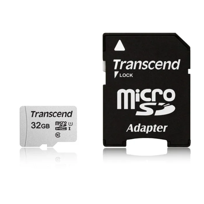 Карта с памет, Transcend 32GB microSD UHS-I U1, SD адаптер