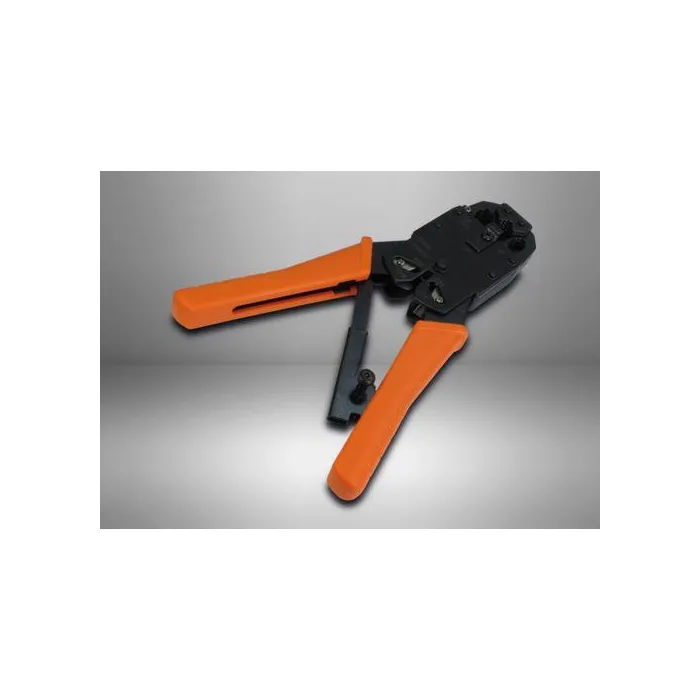 Клещи за кримпване Inter-Tech HT-2008R, стоманени, оранжеви, за обща употреба