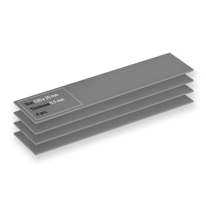 Комплект 4 термопроводящи подложки ARCTIC TP-4, 120 x 20 x 0.5 mm, електроизолиращи, сиви