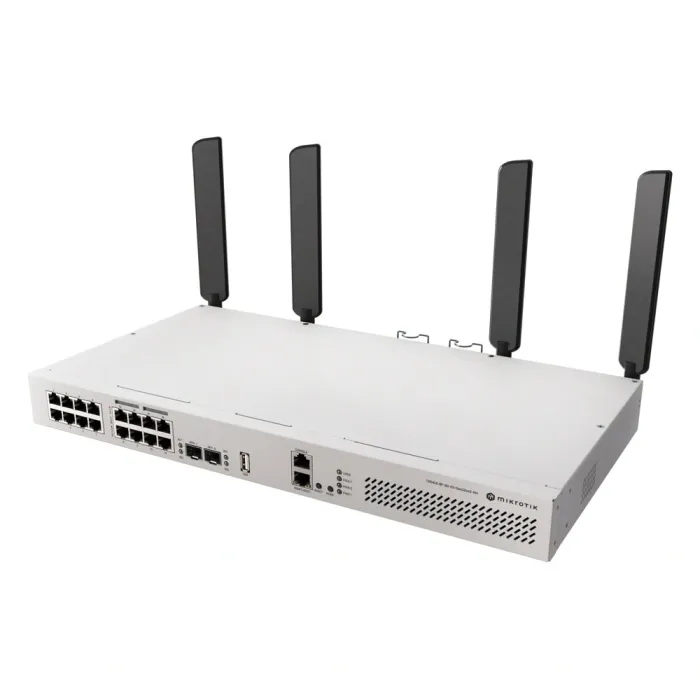 Управляем комутатор MikroTik CRS418-8P-8G-2S+5axQ2axQ-RM, Wi-Fi 6, 8x Gigabit PoE+, 8x Gigabit Ethernet, 2x SFP+, 150 W PoE бюджет, 1U rackmount