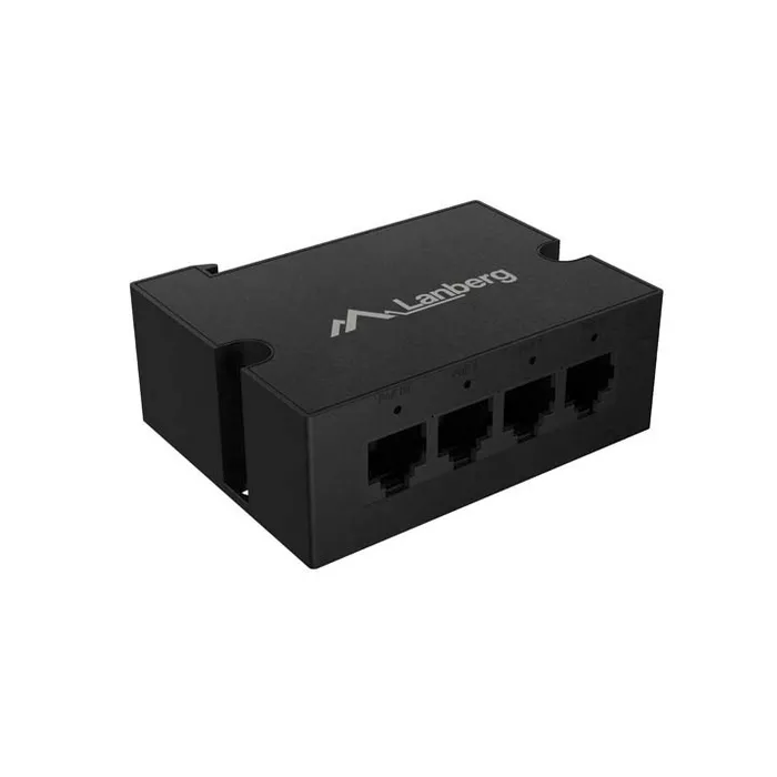 Lanberg DIN-FE4-AT-30W PoE Extender Switch 1xIN 3xOUT Fast Ethernet DIN Rail