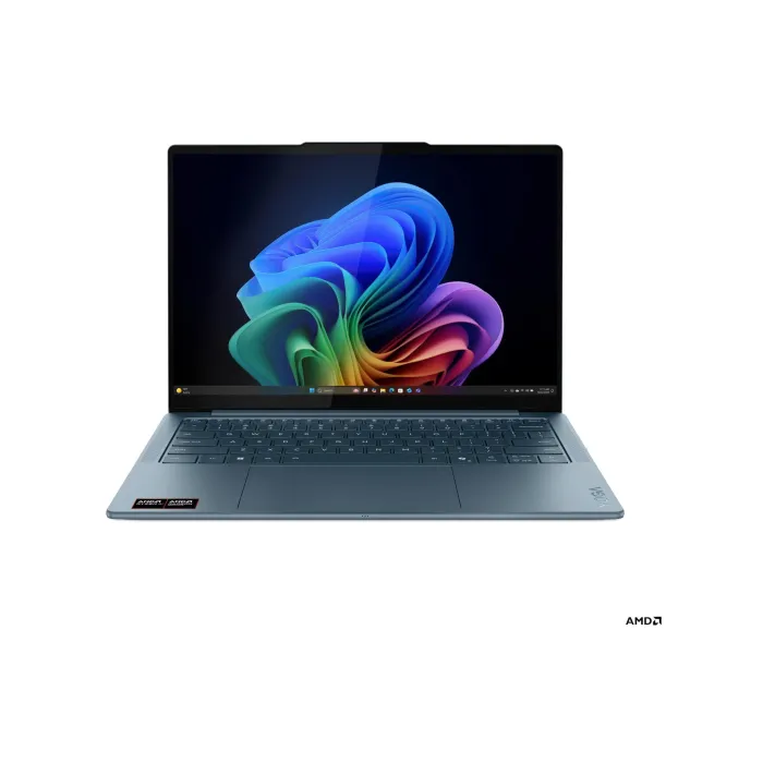 Лаптоп LENOVO Yoga Slim 7, AMD Ryzen AI 5 330, 14" WUXGA OLED, 16GB DDR5, 512GB PCIe, NoOS, Tidal Teal, 3 години