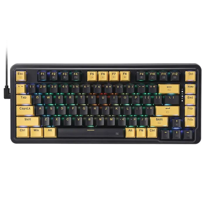 Механична гейминг клавиатура Redragon Elf K649 PBT, 78%, 82 клавиша, RGB, USB-C, черна