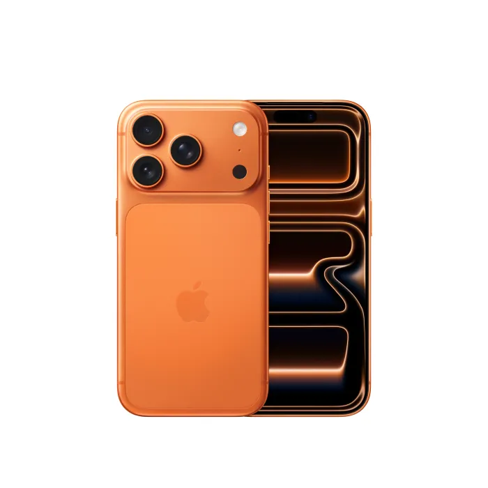 Мобилен телефон Apple iPhone 17 Pro 256GB, 6.3″ OLED 120Hz, 5G, Cosmic Orange