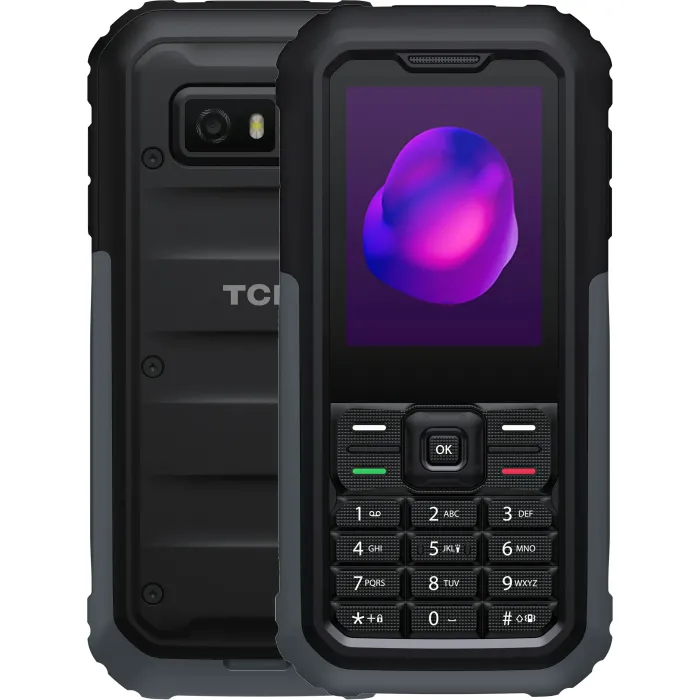Мобилен телефон с бутони TCL onetouch 5044D, 4G LTE, Dual SIM, IP68, 2,4" TFT дисплей, камера 2 MP, батерия 2200 mAh, SOS бутон