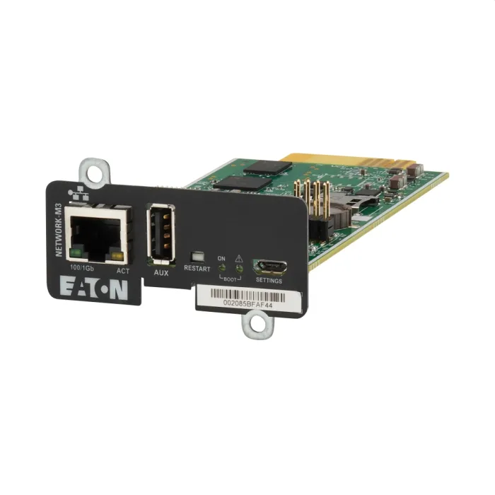 Мрежова карта за UPS EATON NETWORK-M3, Gigabit, Web/SNMP комуникация, Mini-slot, Ethernet 10/100/1000BaseT, USB за аксесоари и конфигурация