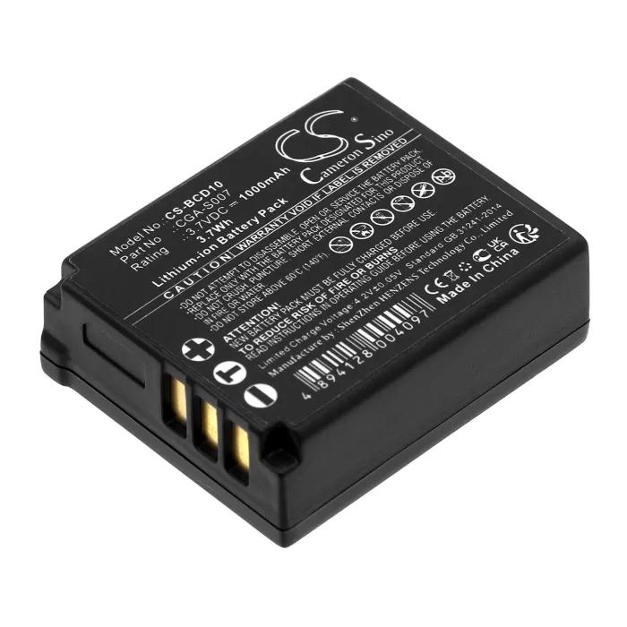 Батерия за апарат Panasonic CGA S007 LiIon 3.7V 1000mAh  Cameron Sino