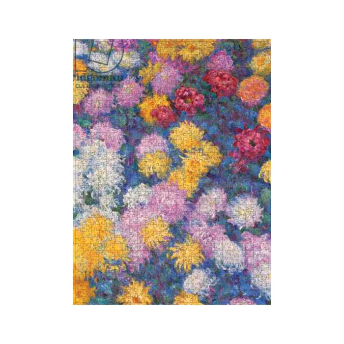 Пъзел Paperblanks Monet Chrysanthemums, 1000 части, цветен флорален мотив