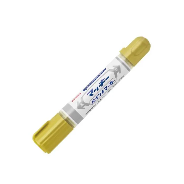 Перманентен маркер Zebra Pen Mckie Extra Bold, двоен, дебелина на писане 2–8 mm, златист
