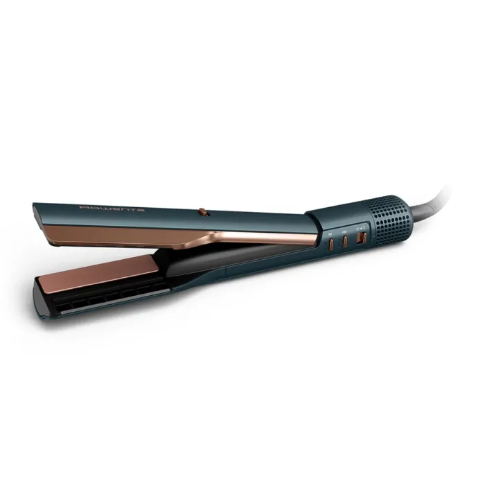 Преса за коса ROWENTA SF9A20E0 Straightener Air Smooth Pro, кератиново-керамични плаващи плочи, йонизация, за мокра и суха коса, 4 степени на въздушния поток