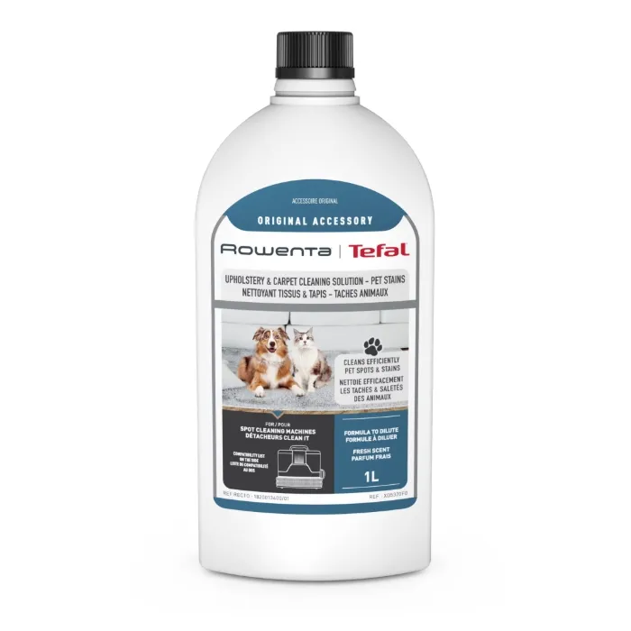 Rowenta XD5320F0 Clean It Pet почистващ препарат за текстил и килими, 1L