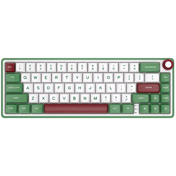 Royal Kludge R65 Green Sand геймърска механична клавиатура, 65%, RGB, QMK/VIA, Chartreuse суичове
