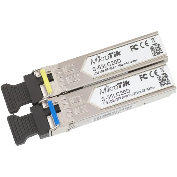 SFP модул MikroTik WDM S-3553LC20D, 1.25G, Single LC, 20 km