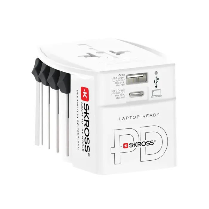 Skross универсален адаптер 220V , 30W, бял