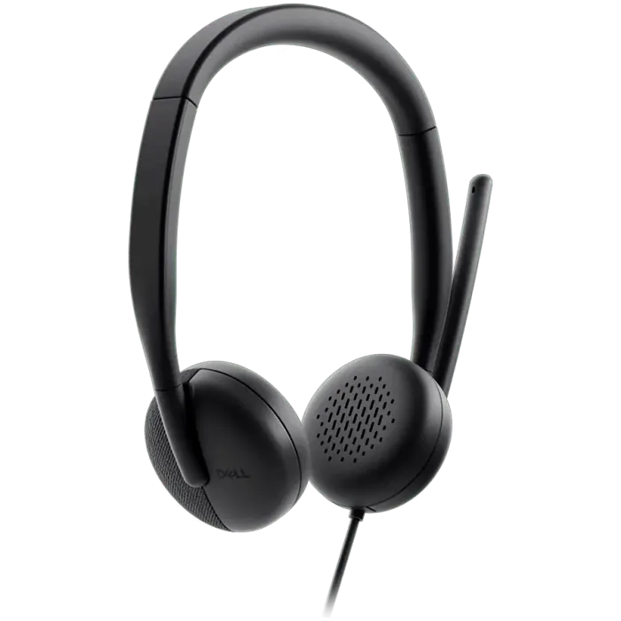 Слушалки Dell Pro Wired Headset WH3024, USB-C, AI шумопотискащ микрофон, Teams, Zoom