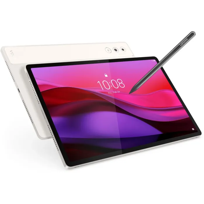 Таблет LENOVO Yoga Tab Plus, SD8 Gen3 3.3GHz, 12.7" 3K 144Hz, 16GB DDR5x, 256GB flash, Android 14, WiFi, със стилус Pen, Seashell