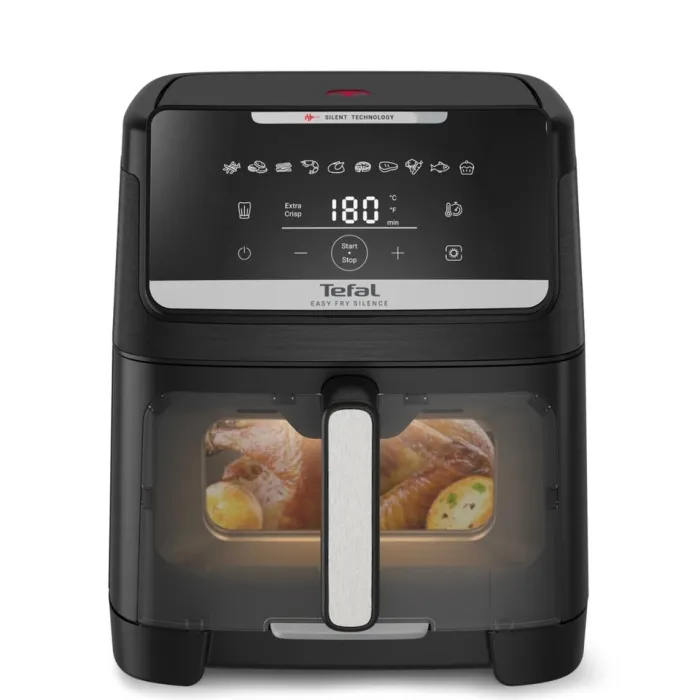 Tefal EY8468E0 Easy Fry Silence XXL VISION, black, 7L (2kg, 8 portions), 1800W, dual zones, detachab