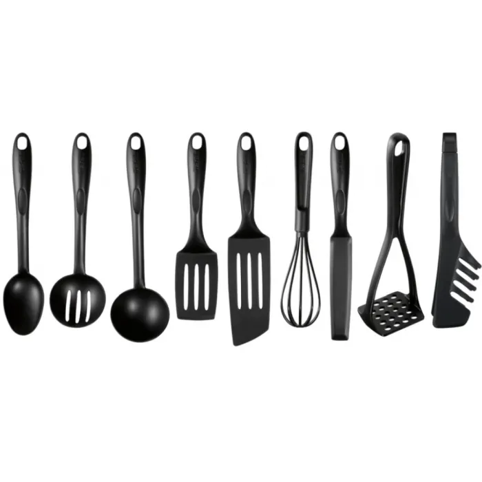 Комплект кухненски прибори Tefal Bienvenue K001S925 – 9 части, черен
