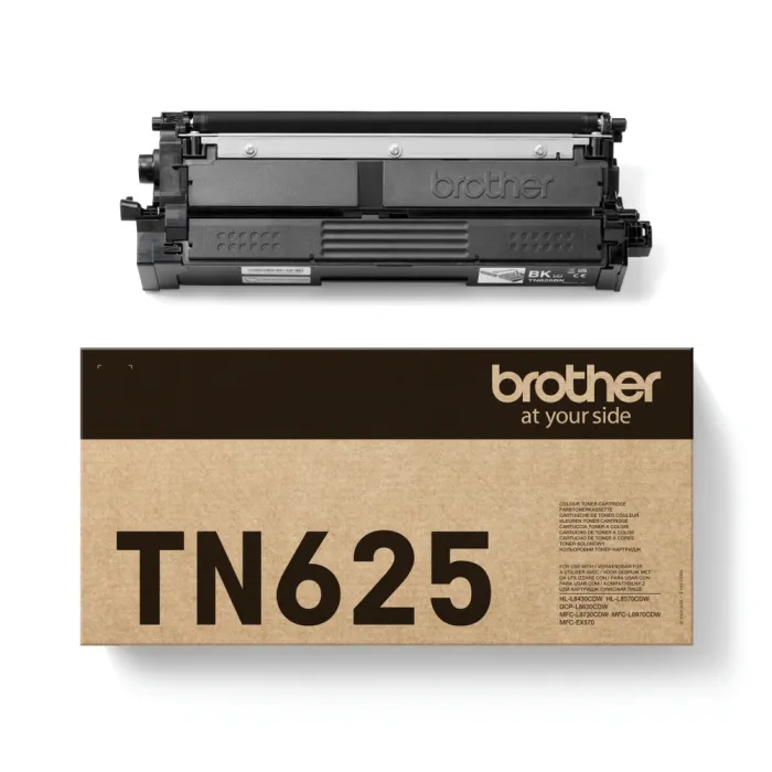 Тонер касета BROTHER TN-625BK, черна, 3000 страници, съвместима с HL-L8430CDW, HL-L8570CDW, MFC-L8730CDW и MFC-L8970CDW
